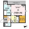 (仮称)D-ROOM文京 1Kの間取り
