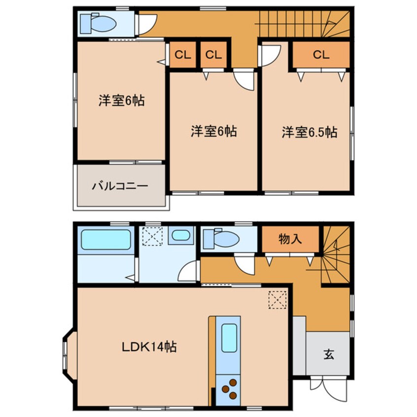 間取図 中島３丁目貸家