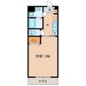アルル竜 1Kの間取り