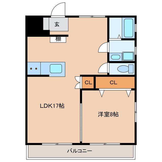 間取り図 遠州鉄道/上島駅 徒歩8分 3階 築37年