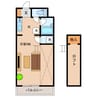 メゾン北寺 1Kの間取り