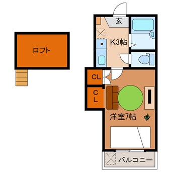間取図 東海道本線/浜松駅 徒歩22分 2階 築35年