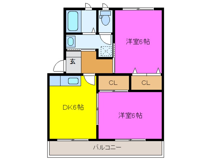 間取図 東海道本線/浜松駅 バス17分小沢渡鉄工団地下車:停歩3分 3階 築38年