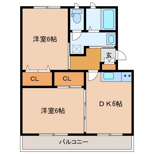 間取り図 東海道本線/浜松駅 バス17分小沢渡鉄工団地下車:停歩3分 2階 築39年