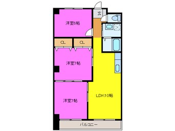 間取図 遠州鉄道/上島駅 徒歩9分 3階 築40年
