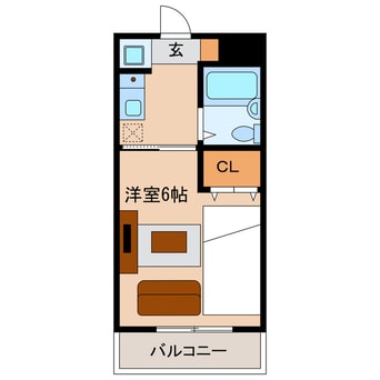 間取図 東海道本線/浜松駅 徒歩7分 3階 築40年