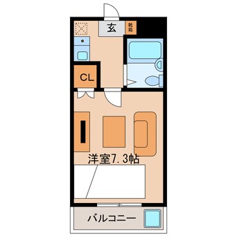 間取図 東海道本線/浜松駅 徒歩7分 2階 築38年