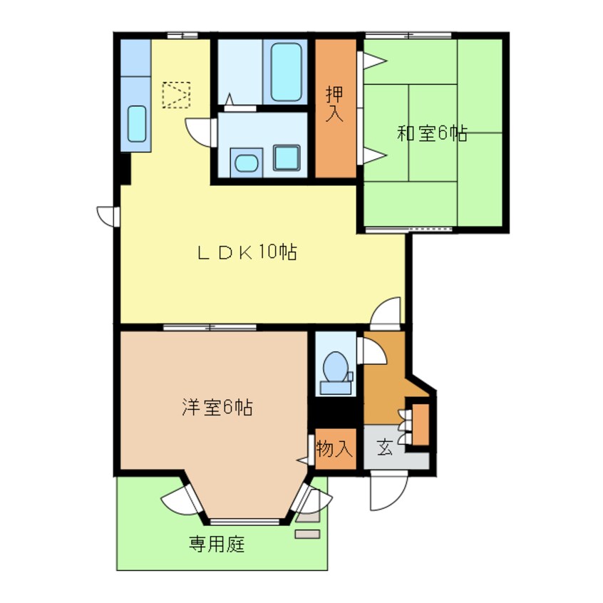 間取図 東海道本線/浜松駅 バス27分大平大橋下車:停歩3分 1階 築28年