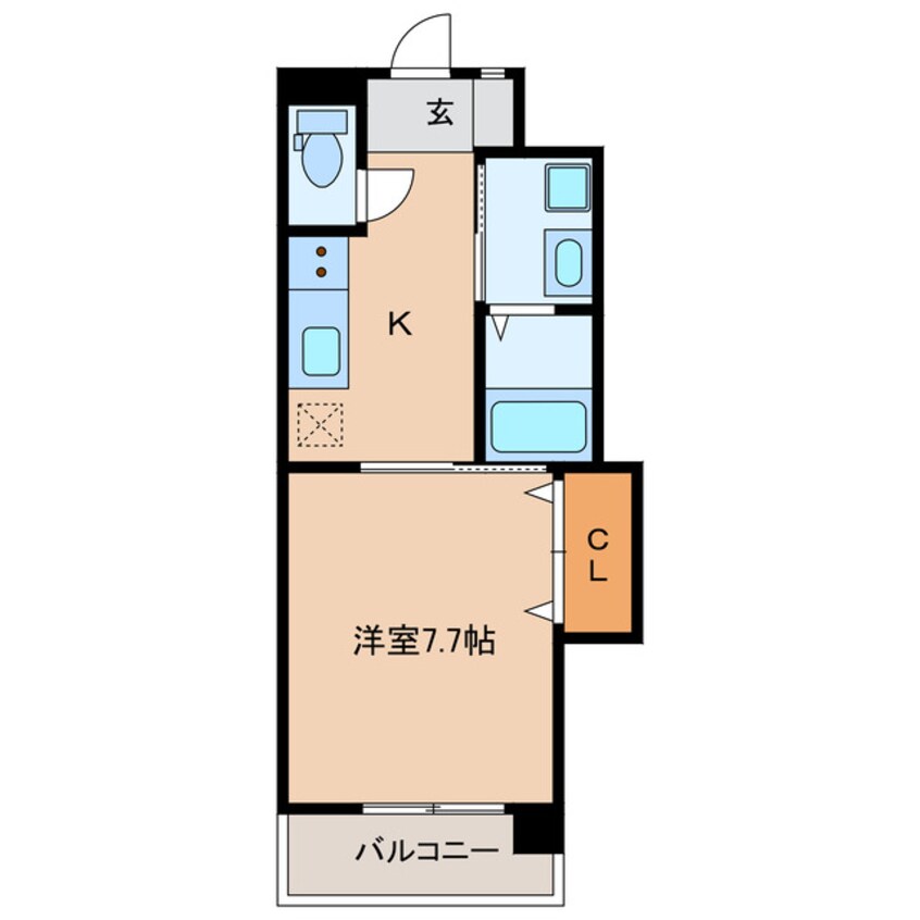 間取図 東海道本線/浜松駅 徒歩9分 2階 築23年