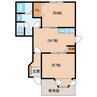 スペランツァB 2DKの間取り