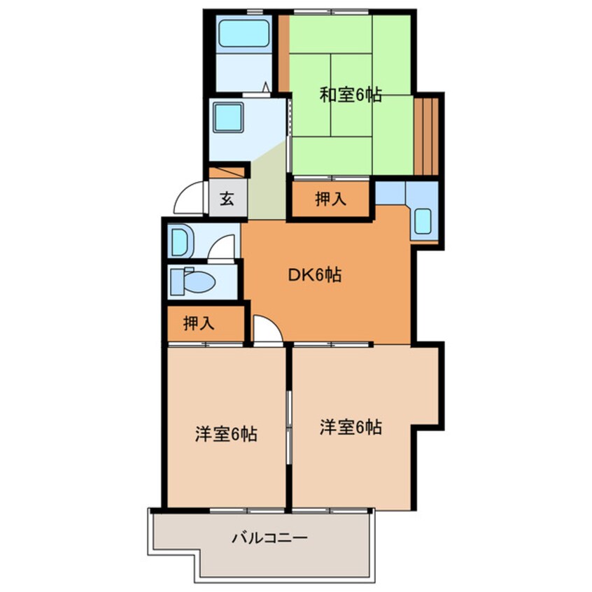 間取図 ハイツ松本