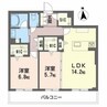 グラン東伊場 2LDKの間取り