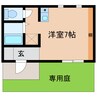本郷町平屋 1Rの間取り