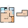 グランシャトレ松城 1Kの間取り