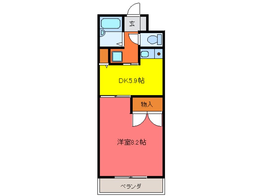 間取図 東海道本線/浜松駅 バス22分大平台高校下車:停歩1分 2階 築27年