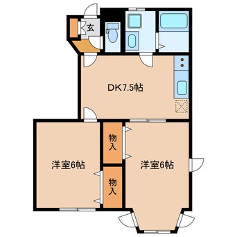 間取図 東海道本線/舞阪駅 徒歩12分 1階 築23年