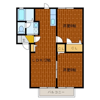 間取図 東海道本線/浜松駅 バス21分篠原小学校下車:停歩8分 1階 築22年