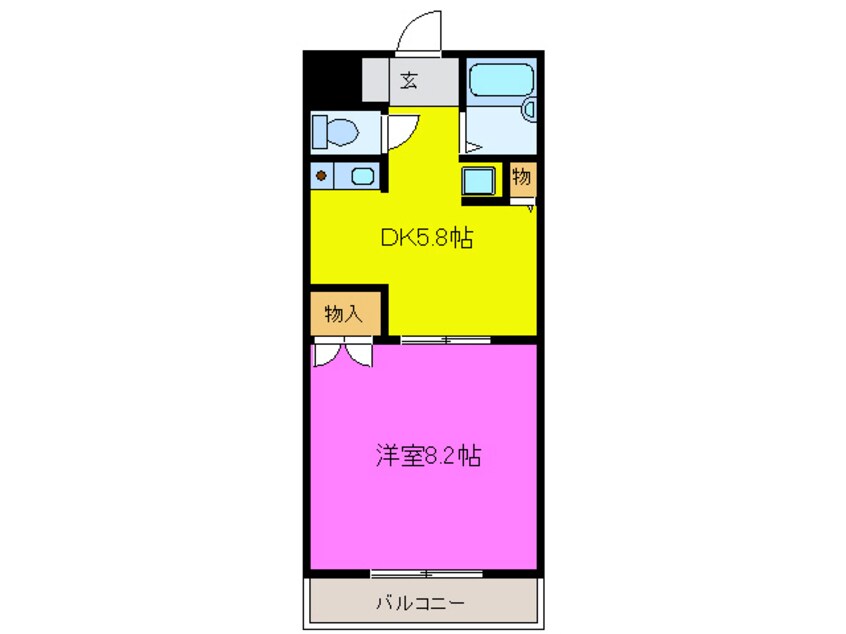 間取図 東海道本線/浜松駅 バス23分大平台３丁目東下車:停歩2分 2階 築26年