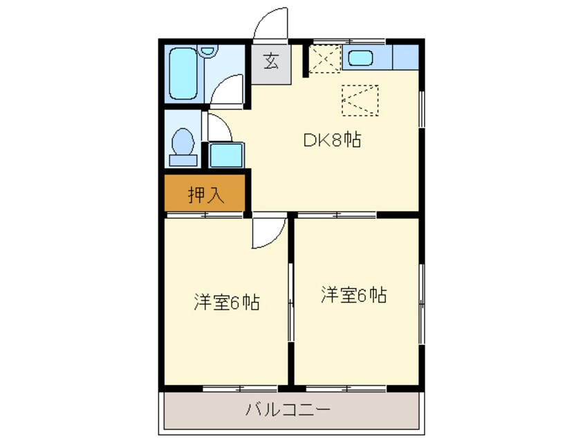 間取図 東海道本線/浜松駅 バス20分佐鳴台坂下下車:停歩7分 1階 築36年