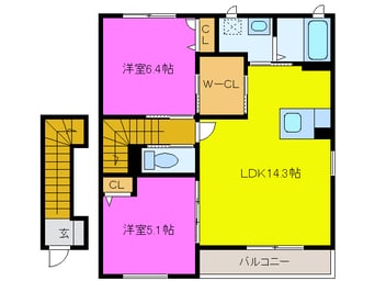 間取図 東海道本線/浜松駅 バス30分宇布見浅羽下車:停歩5分 2階 築16年