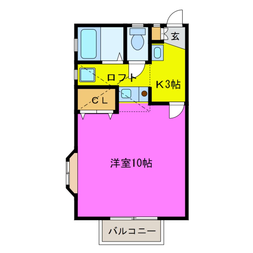 間取図 東海道本線/浜松駅 バス13分東若林下車:停歩5分 1階 築23年