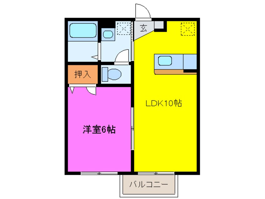 間取図 東海道本線/浜松駅 バス16分入野東下車:停歩4分 1階 築22年