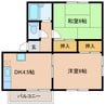 東海道本線/浜松駅 バス:12分:停歩5分 2階 築36年 2DKの間取り