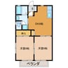 東海道本線/鷲津駅 徒歩11分 2階 築26年 2DKの間取り