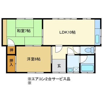 間取図 東海道本線/浜松駅 バス11分東若林下車:停歩2分 1階 築46年