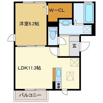 間取図 東海道本線/浜松駅 バス18分佐鳴湖入口下車:停歩3分 1階 築8年