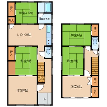 間取図 東海道本線/弁天島駅 徒歩16分 1階 築46年