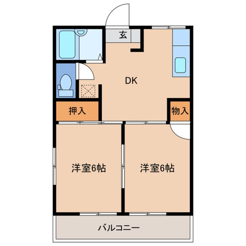 間取図 天竜浜名湖鉄道<天浜線>/アスモ前駅 徒歩18分 1-2階 築33年
