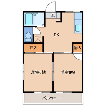 間取図 天竜浜名湖鉄道<天浜線>/アスモ前駅 徒歩18分 2-2階 築33年