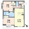 東海道本線/浜松駅 バス:15分:停歩5分 2階 1年未満 2LDKの間取り