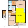 プラーノ川瀬　Ａ 2LDKの間取り