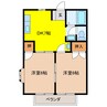 ファインパークＢ 2DKの間取り
