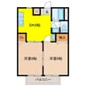 ドリーミー山中Ａ 2DKの間取り