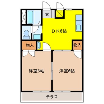 間取図 ドリーミー山中Ｃ