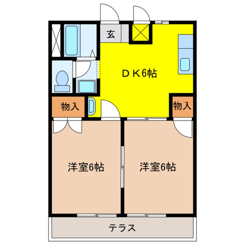 間取図 ドリーミー山中Ｃ