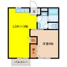 サンハイツ　Ａ 1LDKの間取り