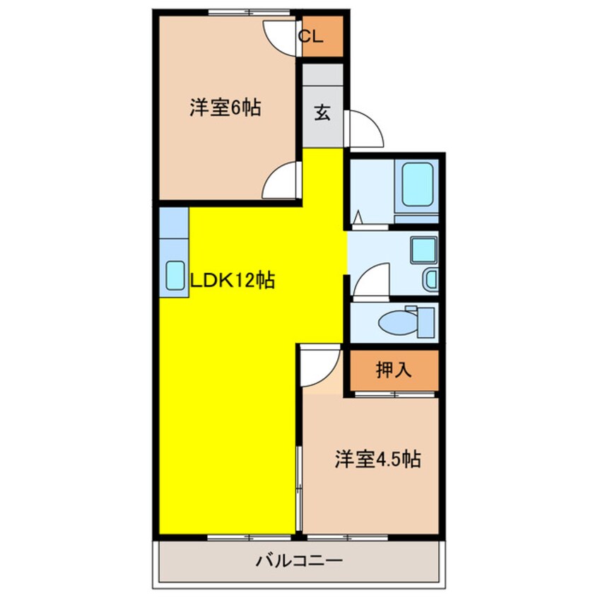 間取図 コーポゴトウフローラⅠ