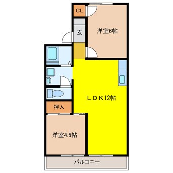 間取図 コーポゴトウフローラⅠ