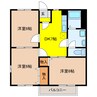 レインボーハイツ 3DKの間取り