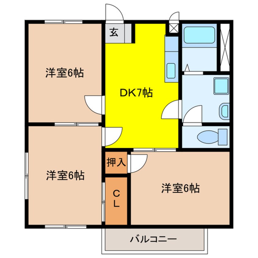 間取図 レインボーハイツ