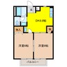 ロジュマン山中 2DKの間取り