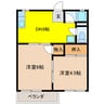 コーポラス林町 2DKの間取り