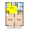 マルアンハイツＮｏ．1 2DKの間取り