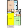 プラム・コートＡ(北棟） 2DKの間取り
