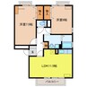 セレッソガーデンＢ 2LDKの間取り