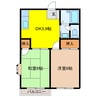 セピアガーデン 2DKの間取り